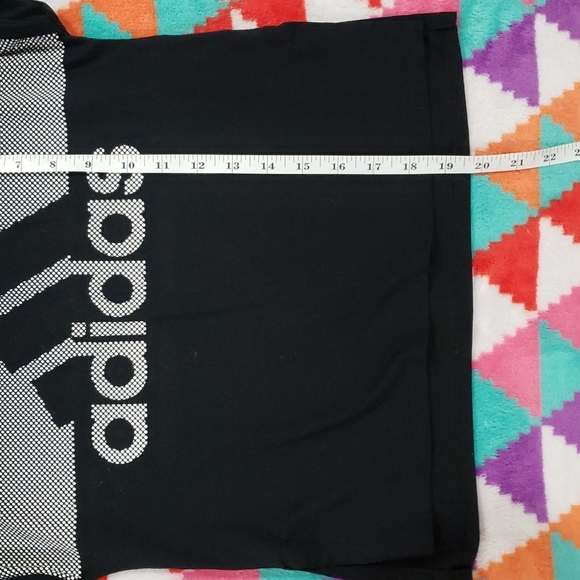 ADIDAS cute girls high low cuffed T-shirt  Size 10/12 M - Picture 3 of 6